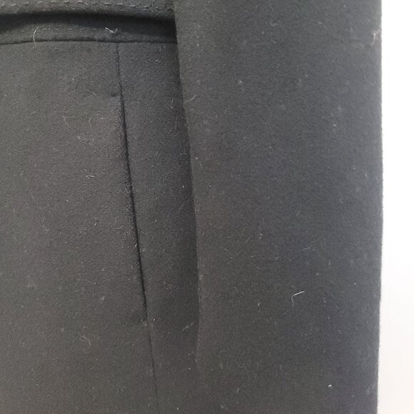 Express 90% wool wrap front overcoat women's size 9/10 in black - Picture 5 of 7